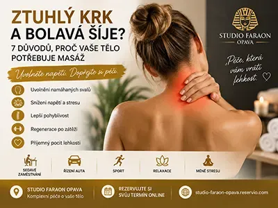 Ztuhlý krk a bolavá šíje? 7 důvodů, proč potřebujete masáž